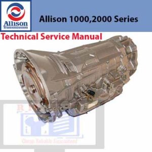 Allison 1000 and 2000 Series Technical Service Manual cover, designed for technicians with detailed service instructions