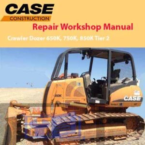 Repair manual for Case 650K, 750K, and 850K dozers, detailing maintenance and troubleshooting procedures