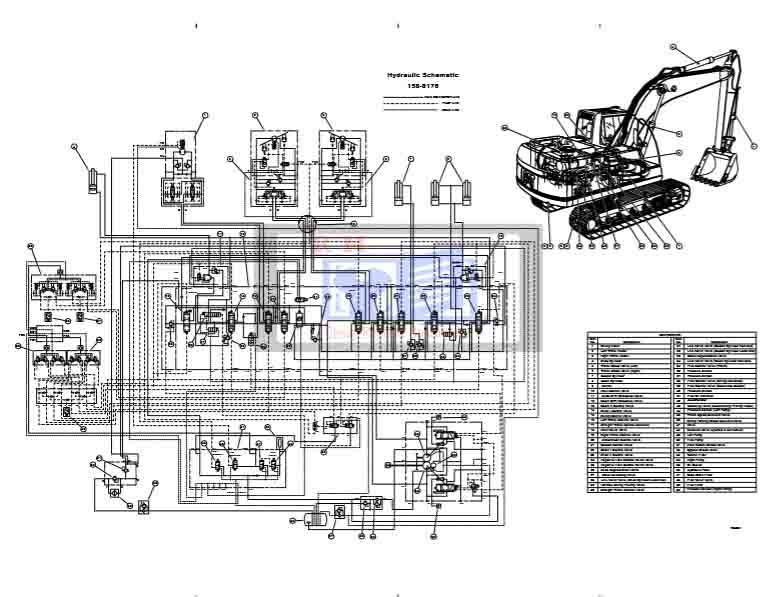 Caterpillar 320C, Caterpillar 330C Excavator Hydraulic & Electrical Full Diagrams - Image 2