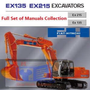 Complete manual collection for Fiat Hitachi Excavator EX135 and EX215, including user instructions and troubleshooting tips