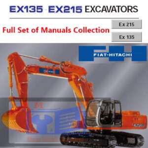 Complete manual collection for Fiat Hitachi Excavator EX135 and EX215, including user instructions and troubleshooting tips