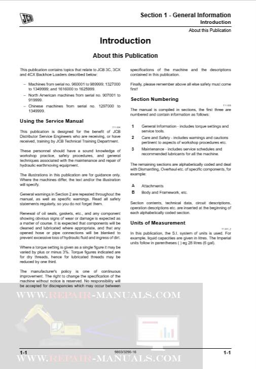 JCB 4CX Service Manual