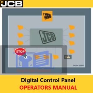 JCB Digital Control Panel Operators Manual with a title and a visual representation of the control panel interface