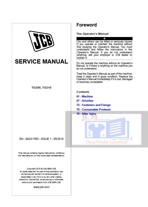JCB Drivetrain TG300