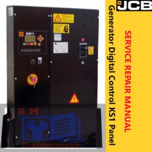 JCB generator control panel service repair manual cover featuring technical diagrams and instructions for maintenance