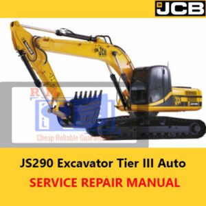 Service repair manual for JCB JS290 Excavator, providing essential repair instructions and maintenance tips for optimal performance
