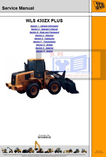 JCB WLS 430ZX Wheeled Loader service manual