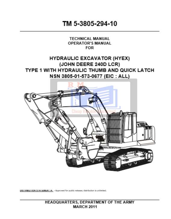 John Deere 240D LC Excavator Technical Manual - Image 2