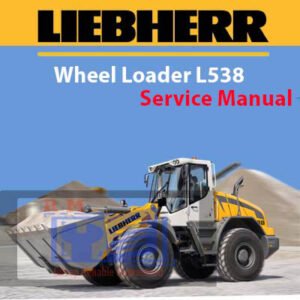 Liebherr L538 Wheel Loader service manual, displaying the title and relevant technical diagrams for maintenance guidance