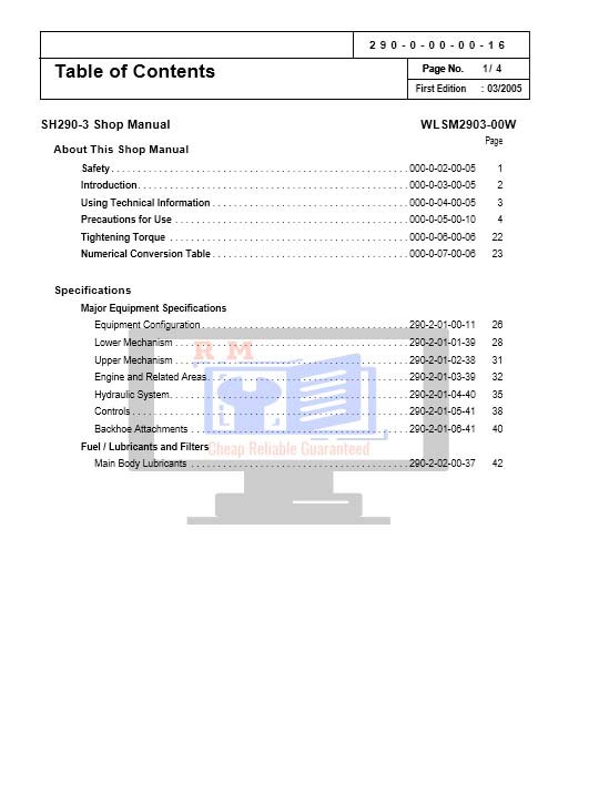 Sumitomo SH290-3 Shop Manual