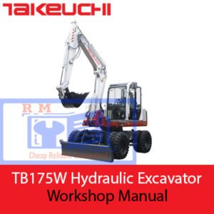 Service Repair Manual for Takeuchi TB175W Hydraulic Excavator, showcasing detailed diagrams and maintenance instructions