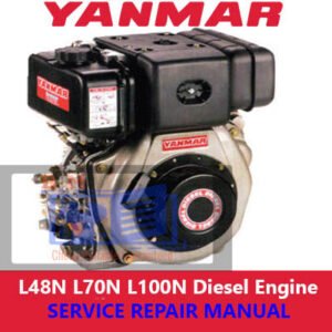 Service repair manual for Yanmar L48N, L70N, and L100N diesel engines, detailing maintenance and repair procedures