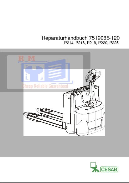 Cesab Forklift P214-P216-P218-P220-P225 Service Manual