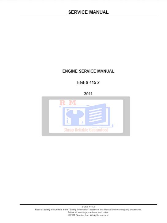 EGES-415-2 Engine Service Manual