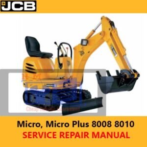 Service Repair Manual for JCB 8008 and 8010 Excavators, detailing maintenance procedures and troubleshooting