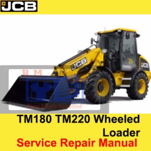 CB TM180 and TM220 wheeled loader service repair manual, showcasing detailed diagrams and maintenance instructions