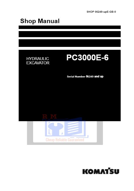 Komatsu PC3000E-6 Shop Manual