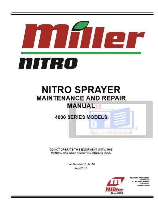 Miller Nitro Sprayer 4000 Series