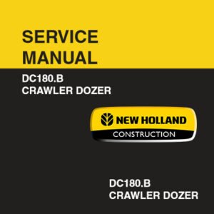 New Holland DC180B Crawler Dozer service manual, showcasing the title and technical illustrations for maintenance