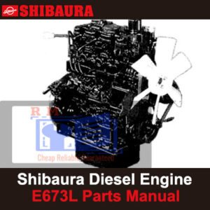 Shibaura E673L Diesel Engine Parts Manual with images of engine components and assembly instructions