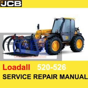 JCB 520 and 526 Series Loadall Service Repair Manual, displaying essential repair information and technical illustrations