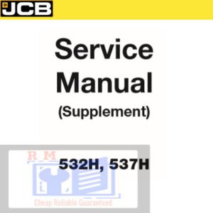 JCB 532H and 537H Supplement Service Repair Manual cover, providing essential maintenance and repair information