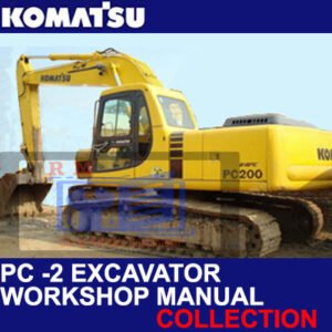Komatsu workshop manuals arranged, providing essential maintenance information and technical specifications for machinery