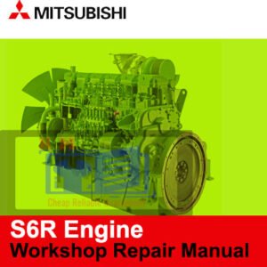 Mitsubishi S6R engine workshop manual cover with detailed illustrations and instructions for engine repair and maintenance