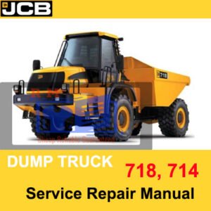 JCB Articulated Dump Truck 714 and 718 Service Repair Manual, displaying comprehensive repair information and technical illustrations