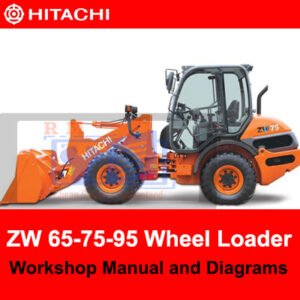 Hitachi ZW 65, ZW 75, and ZW 95 wheel loader workshop manual with detailed diagrams