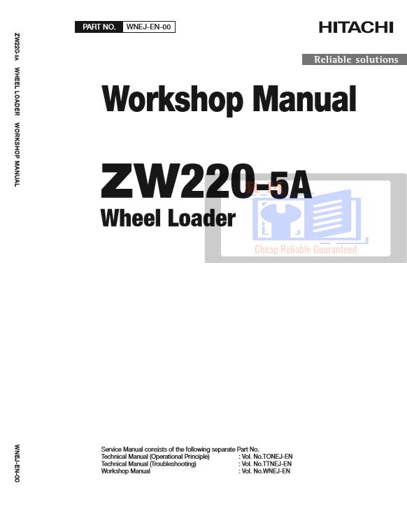 Hitachi ZW220-5A Wheel Loader Workshop Manual and Diagrams - Image 2