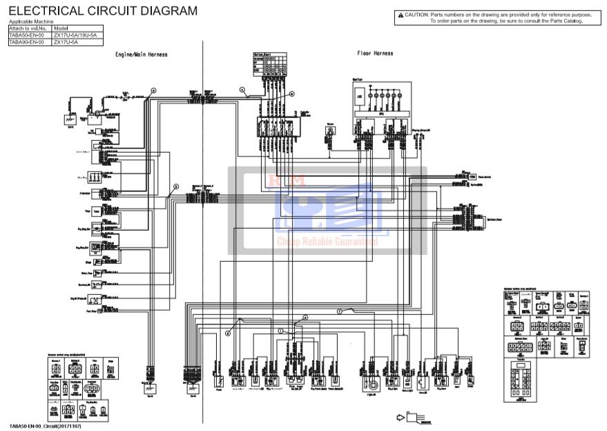 Hitachi ZX17U-5A, Hitachi ZX19U-5A Electrical Diagrams - Image 2