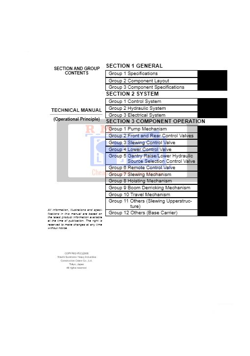 Hitachi Sumitomo SCX900HD-2 Crane Technical Manual - Image 3