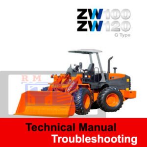 Hitachi ZW 100 and ZW 120G wheel loader troubleshooting manual, providing technical guidance for effective maintenance and repairs