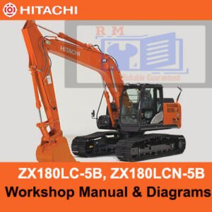 Comprehensive workshop manual and diagrams for Hitachi ZX180LC-5B and ZX180LCN-5B machinery maintenance