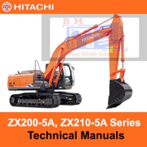Comprehensive technical manuals for Hitachi ZX200-5A and ZX210-5A series, covering features and maintenance procedures