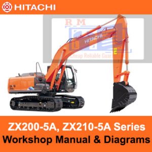 Workshop manual and diagrams for Hitachi ZX200-5A and ZX210-5A series excavators
