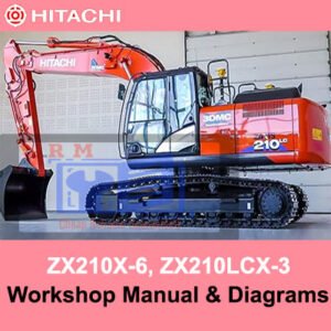 Comprehensive workshop manual and diagrams for Hitachi ZX210X-6 and ZX210LCX-3, aiding in repair and maintenance