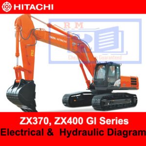 Hitachi ZX370 and ZX400 GI Series electrical and hydraulic diagrams for technical reference