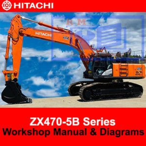 Hitachi ZX470-5B Series workshop manual with detailed diagrams for repair and maintenance procedures