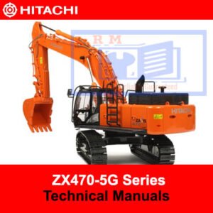 Hitachi ZX470-5G excavator technical manuals, providing essential information for operation and maintenance