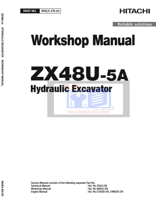 Hitachi ZX48U-5A Excavator Workshop Manual and Diagrams - Image 2