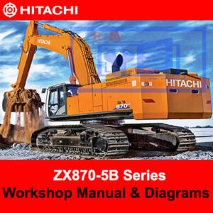Hitachi ZX870-5B Series workshop manual with detailed diagrams for repair and maintenance procedures