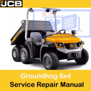 JCB Groundhog 6x4 Service Repair Manual cover, featuring detailed illustrations and instructions for proper maintenance and repairs