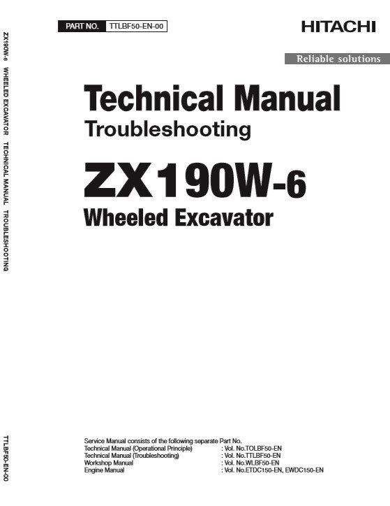 Hitachi ZX190W-6 Wheel Excavator Technical Manuals - Image 2