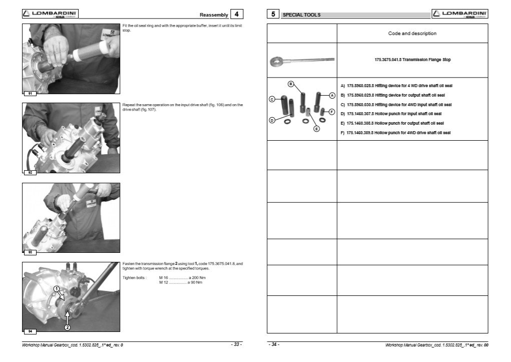Lombardini Gearbox 51177 Service Repair Manual - Image 4