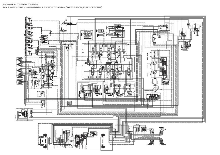 Hitachi ZX140W-3, Hitachi ZX170W-3, Hitachi ZX190W-3, Hitachi ZX210W-3, ZX220W-3 Electrical and Hydraulic Diagrams - Image 2