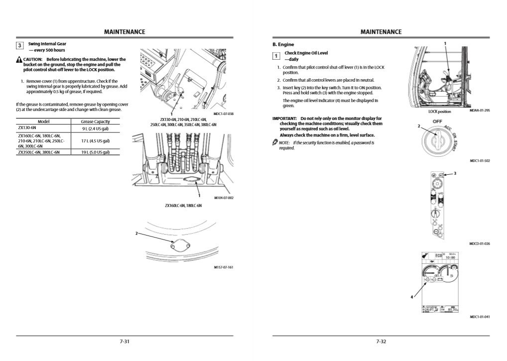 Hitachi ZX130-6, Hitachi ZX160-6, Hitachi ZX180-6, Hitachi ZX210, Hitachi ZX250-6,Hitachi ZX300-6, Hitachi ZX350-6, Hitachi ZX380-6 Operators Manual - Image 4