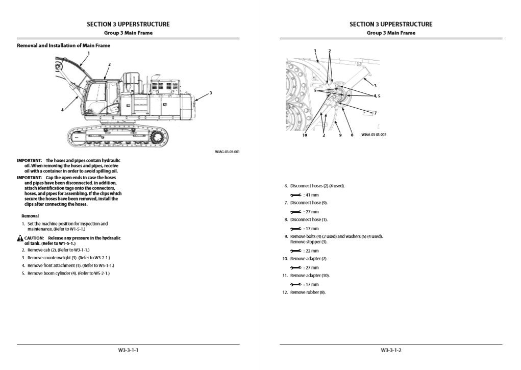 Hitachi ZX470-6, Hitachi ZX490-6, Hitachi ZX530-6 Workshop Manual and Diagrams - Image 7