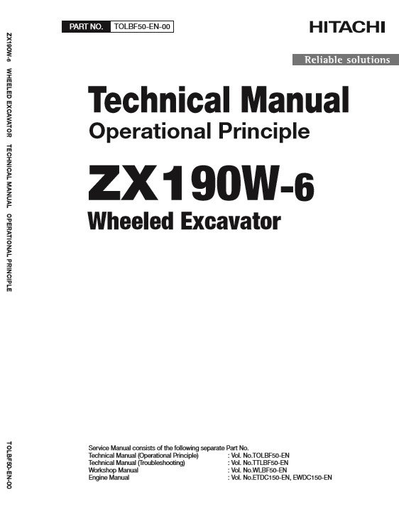 Hitachi ZX190W-6 Wheel Excavator Technical Manuals - Image 3